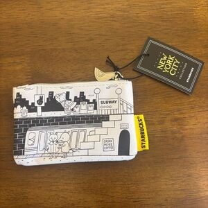 Starbucks NYC Subway Card Pouch - Black and White